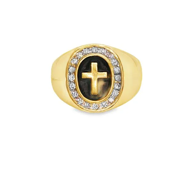 Diamond Enamel Cross Ring Mitchell's Jewelry Norman, OK