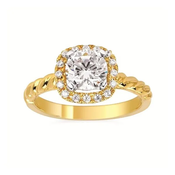 Twist Halo Engagement Ring Mitchell's Jewelry Norman, OK