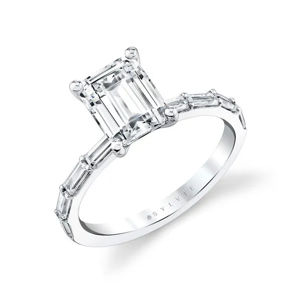 Emerald Cut Semi-Mount Engagement Ring Mitchell's Jewelry Norman, OK
