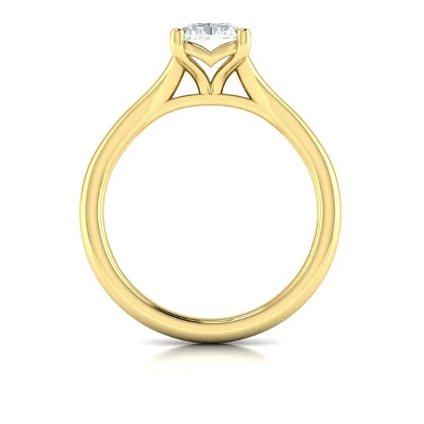 Yellow Gold Emerald Cut Solitaire Engagement Ring Mitchell's Jewelry Norman, OK