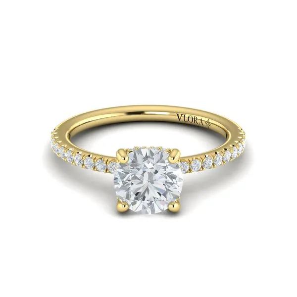 Yellow Gold Diamond Engagement Ring Image 2 Mitchell's Jewelry Norman, OK