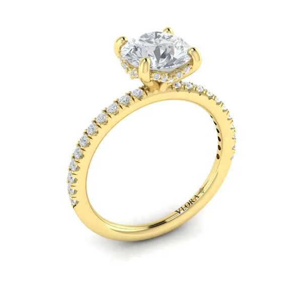 Yellow Gold Diamond Engagement Ring Image 3 Mitchell's Jewelry Norman, OK