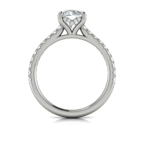 White Gold Round Engagement Ring Mitchell's Jewelry Norman, OK
