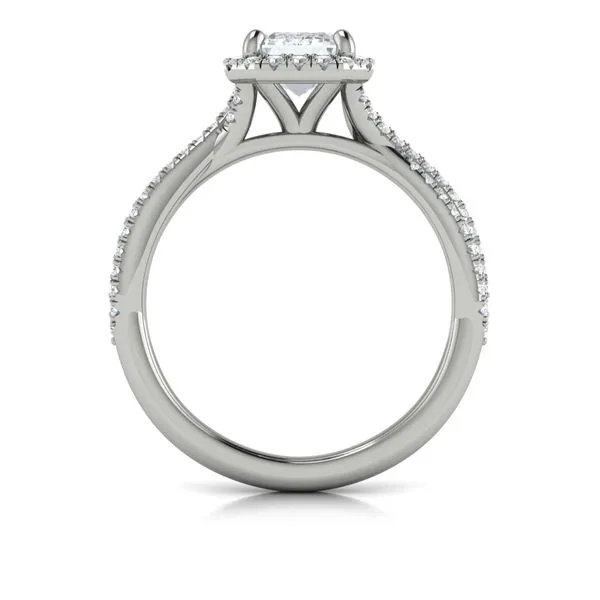 Emerald Cut Twist Band Engagement Ring Mitchell's Jewelry Norman, OK