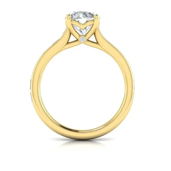 Yellow Gold Channel Set Baguette Engagement Ring Mitchell's Jewelry Norman, OK