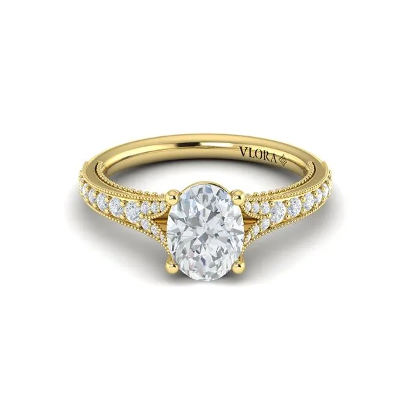 Yellow Gold Split Style Engagement Ring Image 2 Mitchell's Jewelry Norman, OK