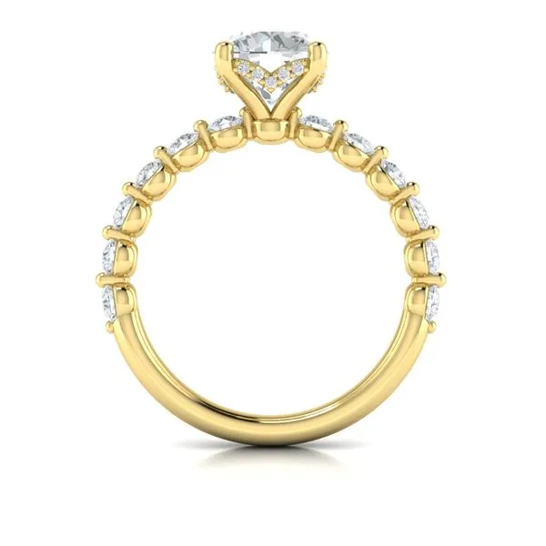 Yellow Gold Round Diamond Engagement Ring Mitchell's Jewelry Norman, OK