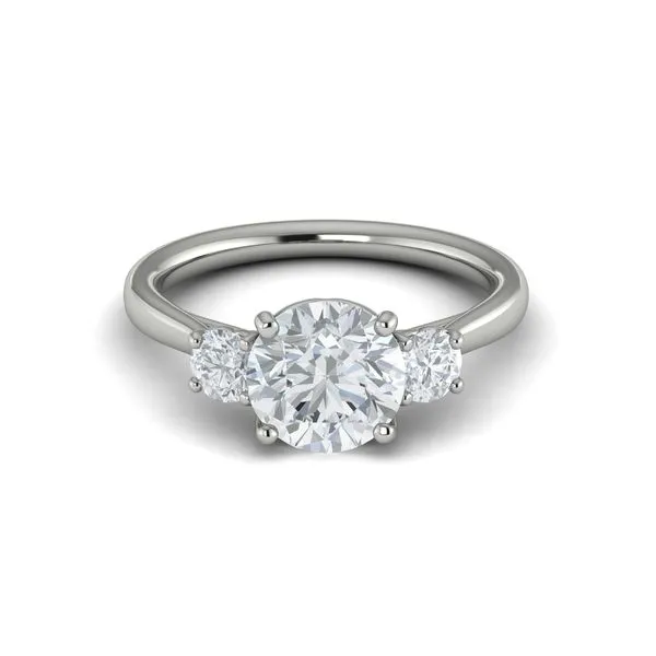 White Gold 3 Stone Engagement Ring Image 2 Mitchell's Jewelry Norman, OK