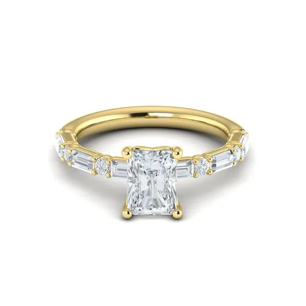 Emerald Cut Diamond Engagement Ring Image 2 Mitchell's Jewelry Norman, OK
