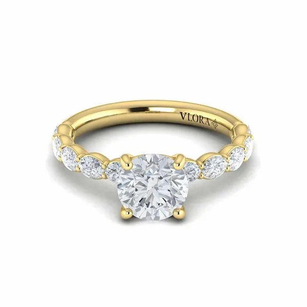 Yellow Gold Diamond Engagement Ring Image 2 Mitchell's Jewelry Norman, OK