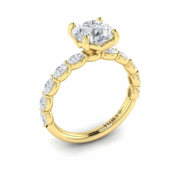 Yellow Gold Diamond Engagement Ring Image 3 Mitchell's Jewelry Norman, OK