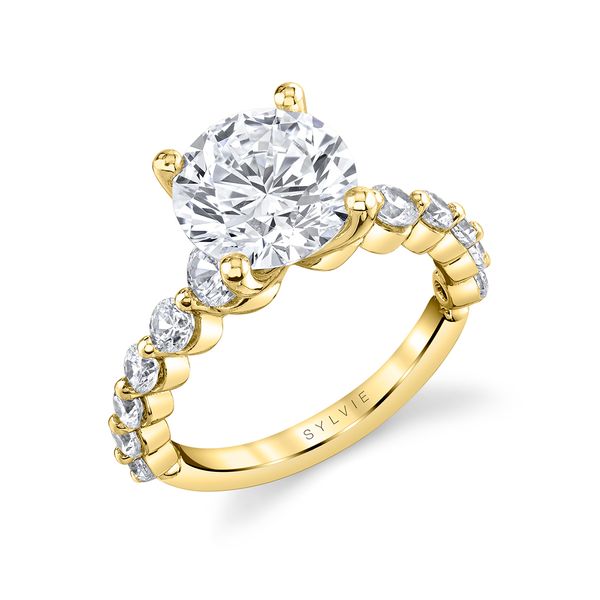 Round Cut Single Prong Diamond Engagement Ring - Cleo Mitchell's Jewelry Norman, OK