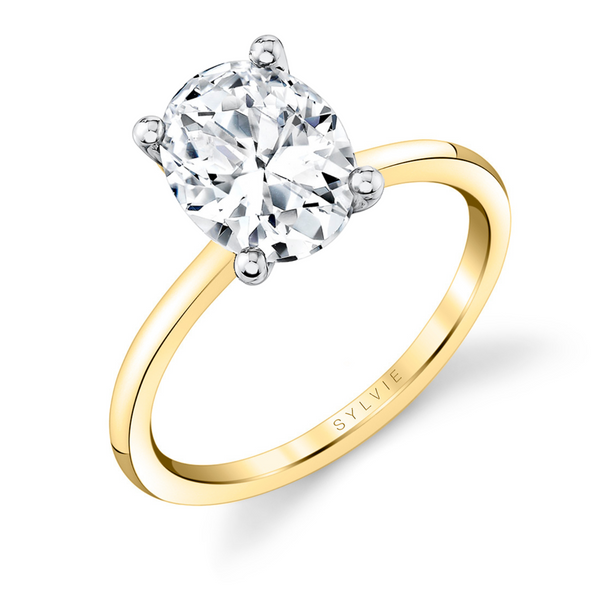 Oval Hidden Halo Engagement Ring By Sylvie Mitchell's Jewelry Norman, OK