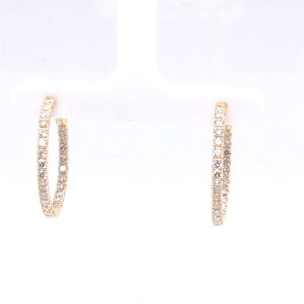 Inside Out Diamond Hoops in Yellow Gold by Heera Moti Mitchell's Jewelry Norman, OK