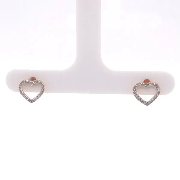 Heart Stud Diamond Earrings Mitchell's Jewelry Norman, OK