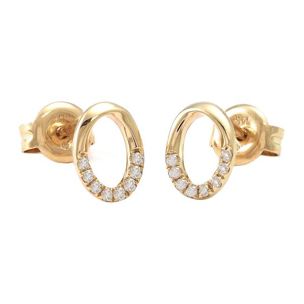 Oval Shaped Diamond Stud Earrings by Lau Mitchell's Jewelry Norman, OK