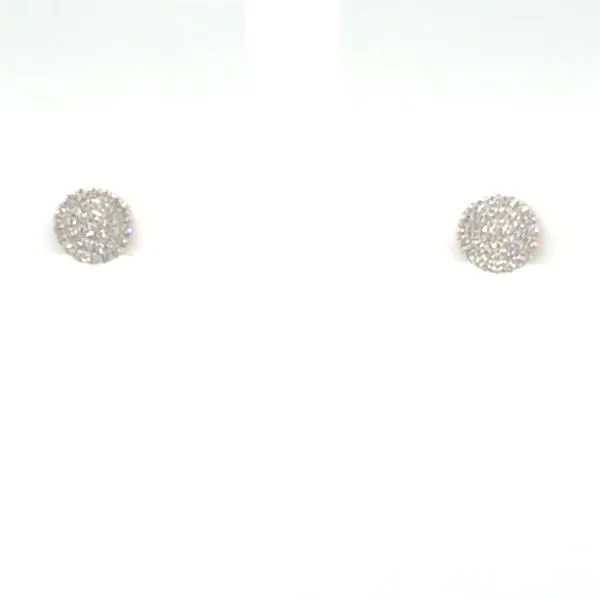 Pave Diamond Disc Earrings Mitchell's Jewelry Norman, OK