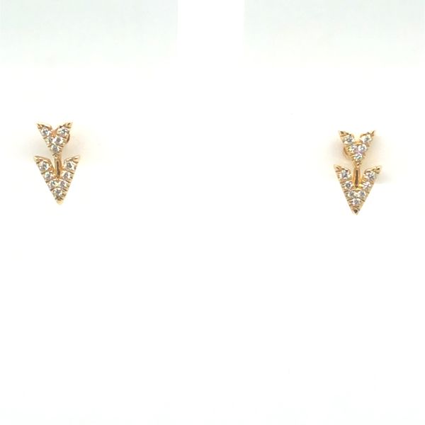 Double Chevron Diamond Stud Earrings Mitchell's Jewelry Norman, OK