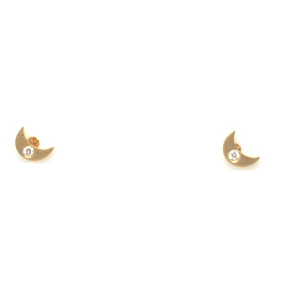 Diamond Moon Stud Earrings Mitchell's Jewelry Norman, OK