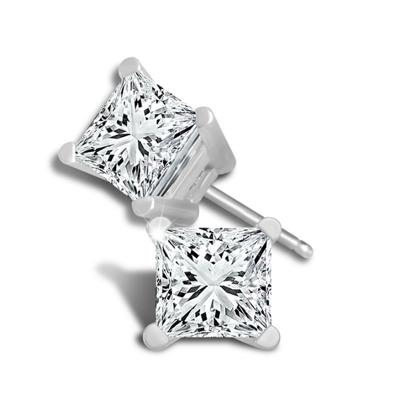 Princess Cut Diamond Stud Earrings Mitchell's Jewelry Norman, OK