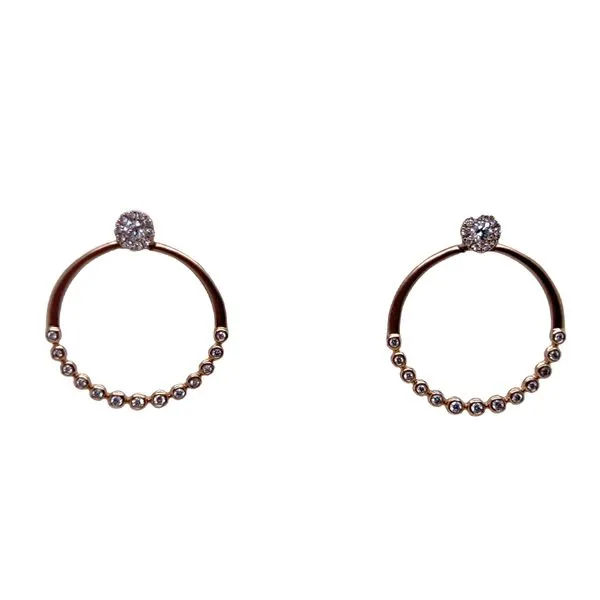 Open Circle Diamond Earrings Mitchell's Jewelry Norman, OK