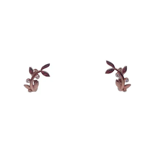 Botanical Leaf Diamond Leaf Earrings Mitchell's Jewelry Norman, OK
