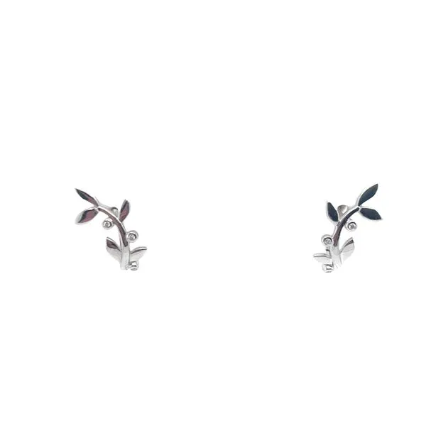 Leaf Diamond Earrings Mitchell's Jewelry Norman, OK