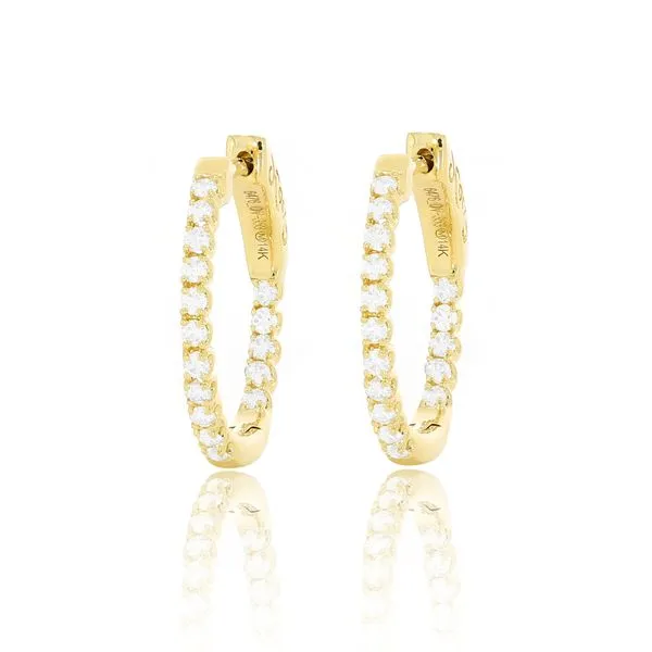 Daimond Inside Out Hoop Earrings by Heera Moti Mitchell's Jewelry Norman, OK