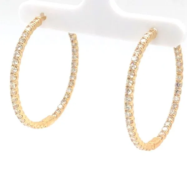 Large Diamond Hoop Earrings by Heera Moti Mitchell's Jewelry Norman, OK