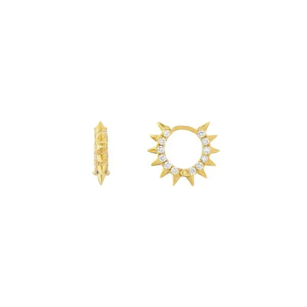 Diamond Spike Huggie Earrings by Midas Mitchell's Jewelry Norman, OK