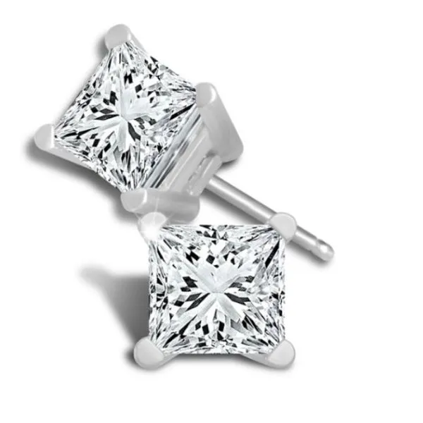 Princess Cut Diamond Stud Earrings Mitchell's Jewelry Norman, OK