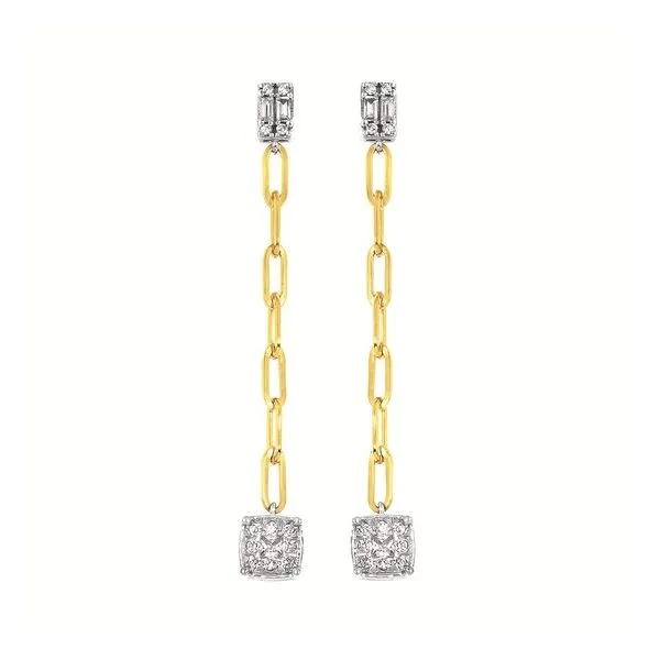Paperclip Style Diamond Earrings Mitchell's Jewelry Norman, OK