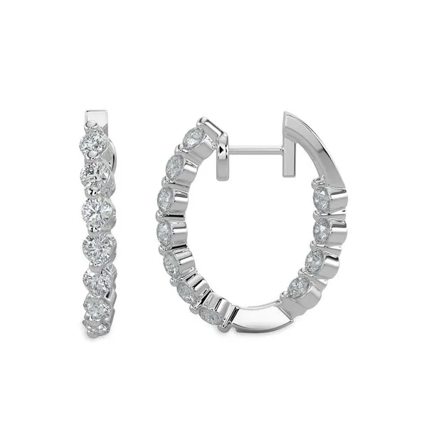 Inside Out Diamond Hoop Earrings Mitchell's Jewelry Norman, OK