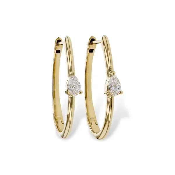 Pear Diamond Hoop Earrings Mitchell's Jewelry Norman, OK