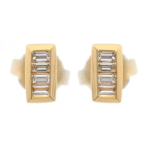 Bezel Set Baguette Earrings Mitchell's Jewelry Norman, OK
