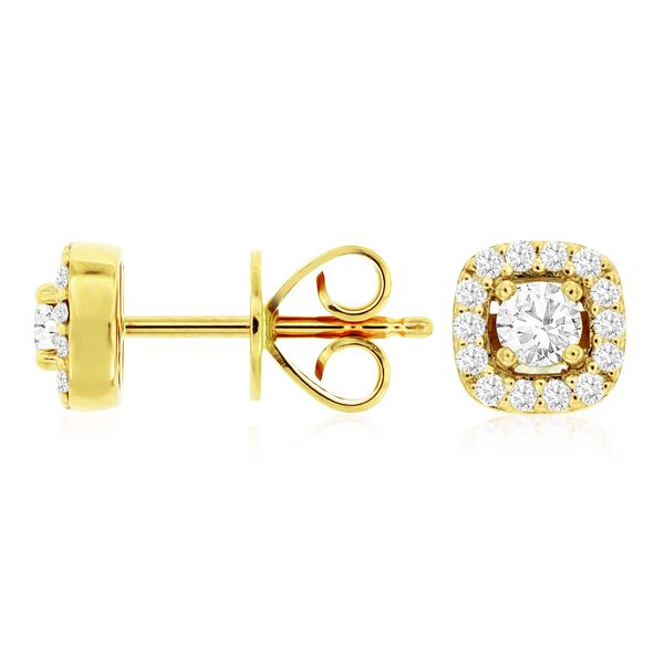 Diamond Halo Stud Earrings Mitchell's Jewelry Norman, OK
