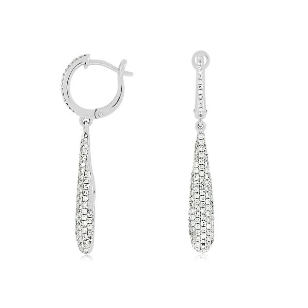 Diamond Pave Drop Earrings Mitchell's Jewelry Norman, OK
