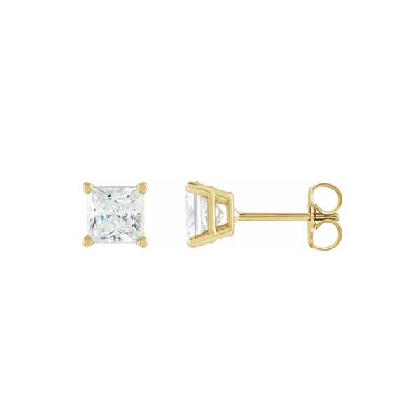 Princess Cut Diamond Stud Earrings Mitchell's Jewelry Norman, OK