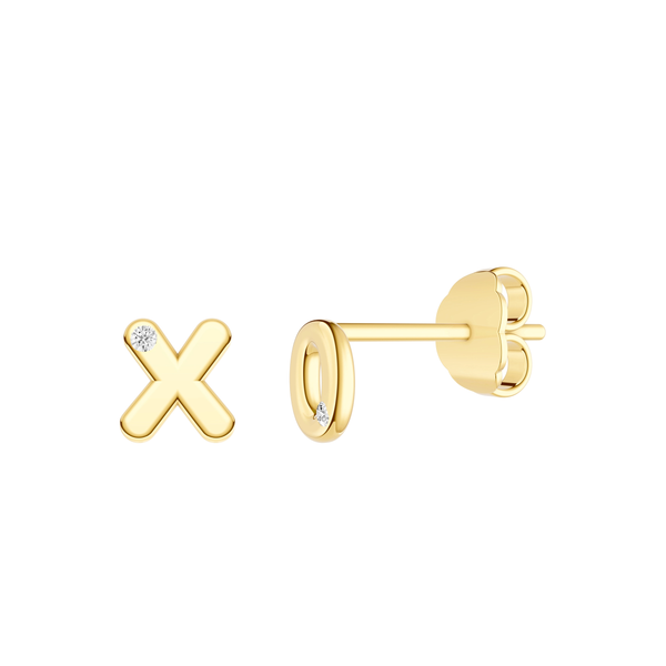 Diamond XO Stud Earrings Mitchell's Jewelry Norman, OK
