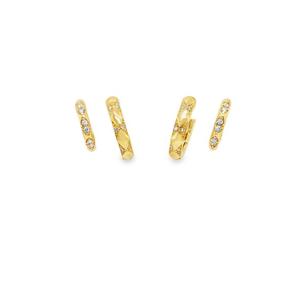 Diamond Double Hoop Earrings Mitchell's Jewelry Norman, OK