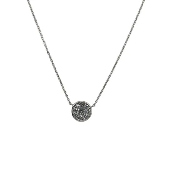 White Gold And Diamond Cluster Pendant Mitchell's Jewelry Norman, OK