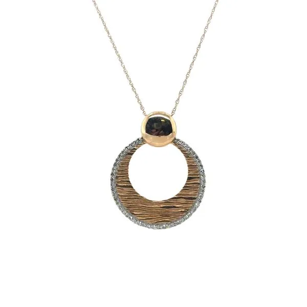 White Gold And Diamond Circle Pendant Mitchell's Jewelry Norman, OK