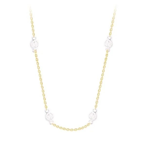 Two Toned Diamond Station Necklace by Heera Moti Mitchell's Jewelry Norman, OK
