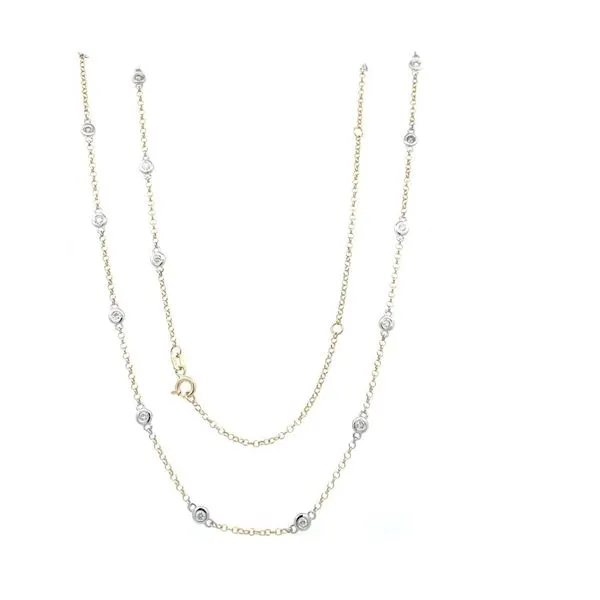 Two Toned Diamond Station Necklace by Heera Moti Mitchell's Jewelry Norman, OK