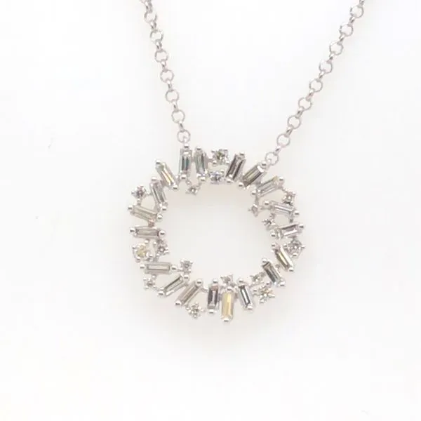 Baguette Diamond Circle Necklace by Heera Moti Mitchell's Jewelry Norman, OK