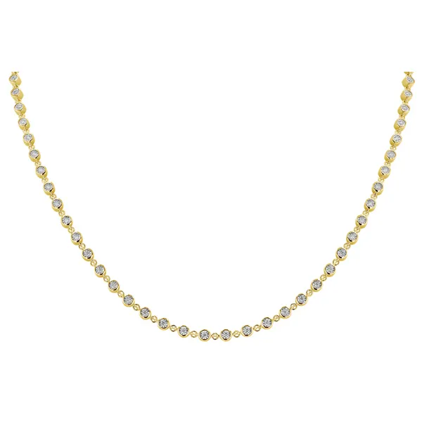 Bezel Set Diamond Tennis Necklace Mitchell's Jewelry Norman, OK