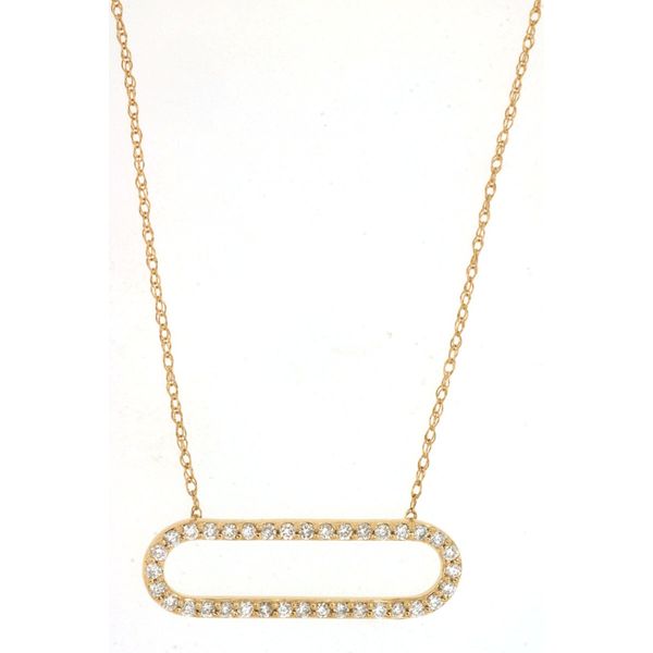 Diamond Paperclip Necklace Mitchell's Jewelry Norman, OK