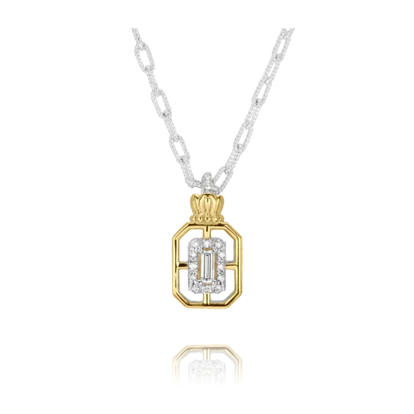 Yellow Gold And Sterling Silver Pendant Mitchell's Jewelry Norman, OK