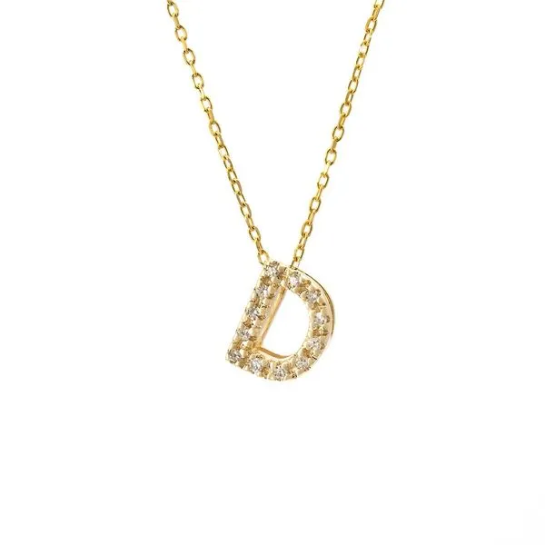 Letter D Diamond Necklace Mitchell's Jewelry Norman, OK