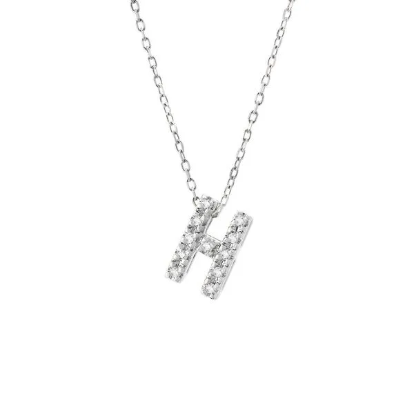 Letter H Diamond Necklace Mitchell's Jewelry Norman, OK